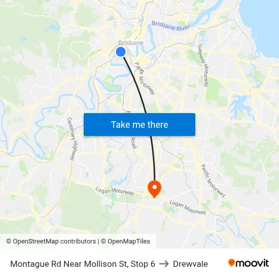 Montague Rd Near Mollison St, Stop 6 to Drewvale map