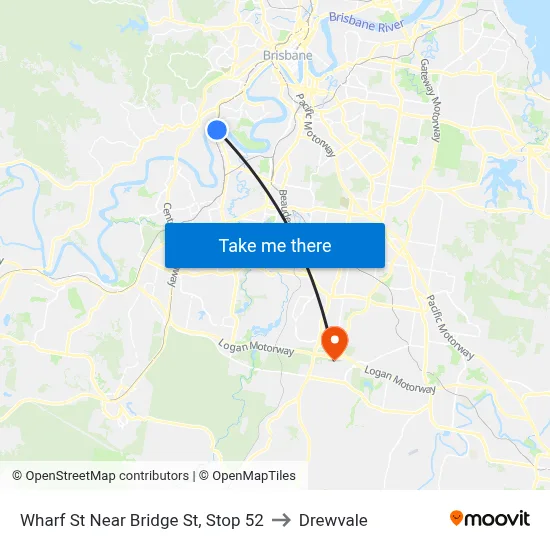 Wharf St Near Bridge St, Stop 52 to Drewvale map
