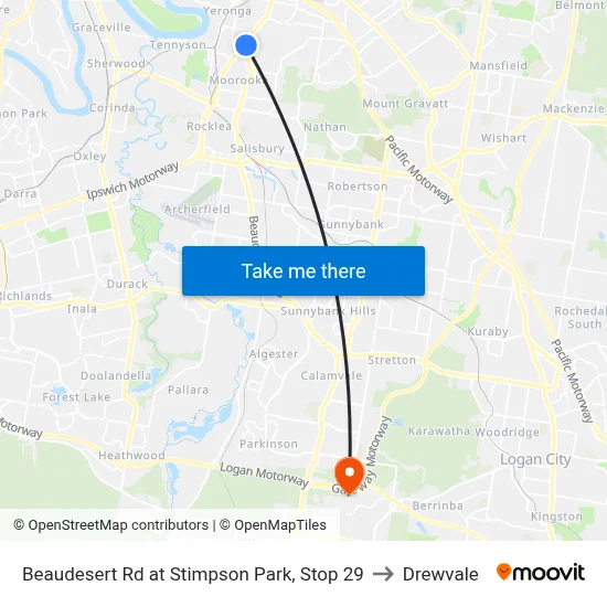 Beaudesert Rd at Stimpson Park, Stop 29 to Drewvale map
