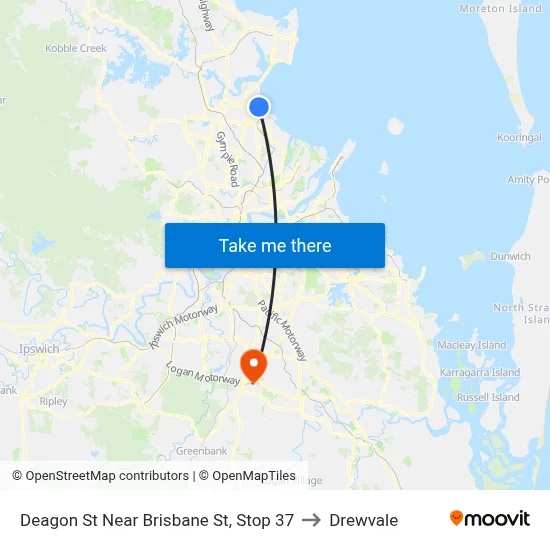 Deagon St Near Brisbane St, Stop 37 to Drewvale map