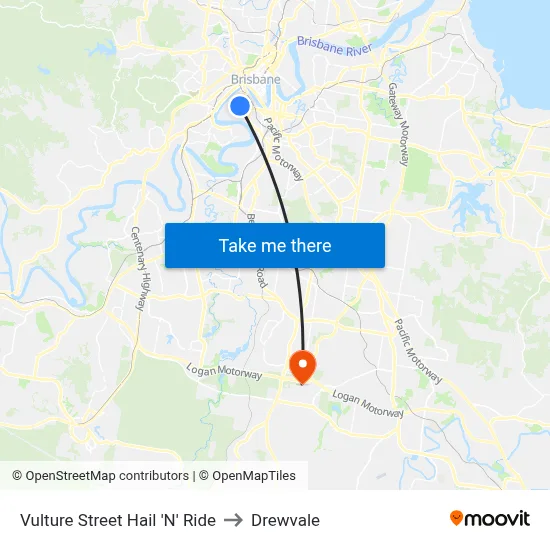 Vulture Street Hail 'N' Ride to Drewvale map