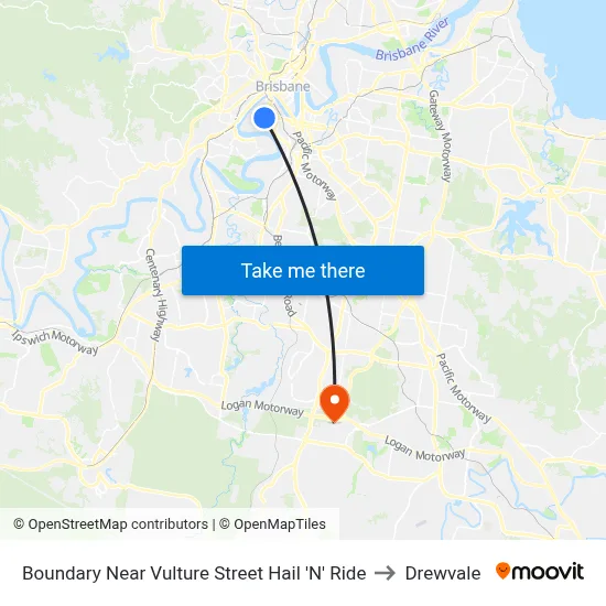 Boundary Near Vulture Street Hail 'N' Ride to Drewvale map