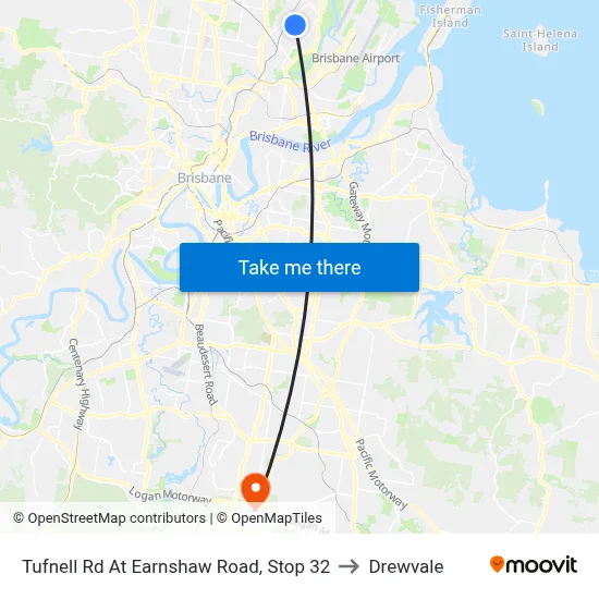 Tufnell Rd At Earnshaw Road, Stop 32 to Drewvale map