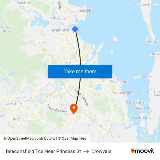 Beaconsfield Tce Near Princess St to Drewvale map