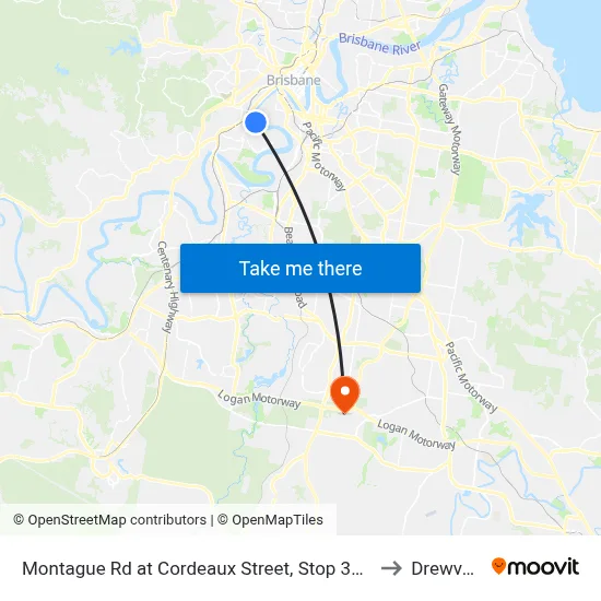 Montague Rd at Cordeaux Street, Stop 30/14 to Drewvale map