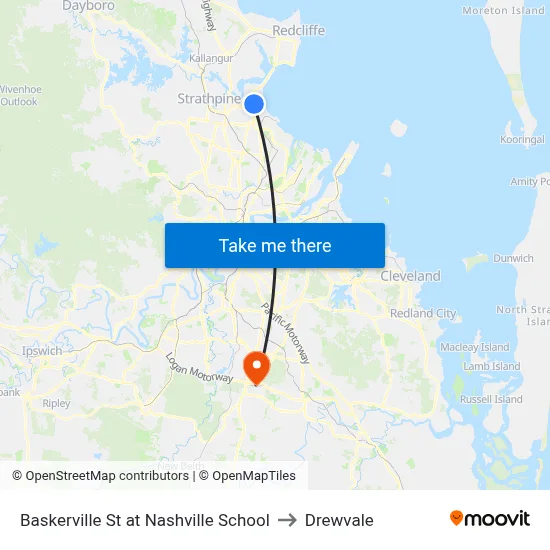 Baskerville St at Nashville School to Drewvale map