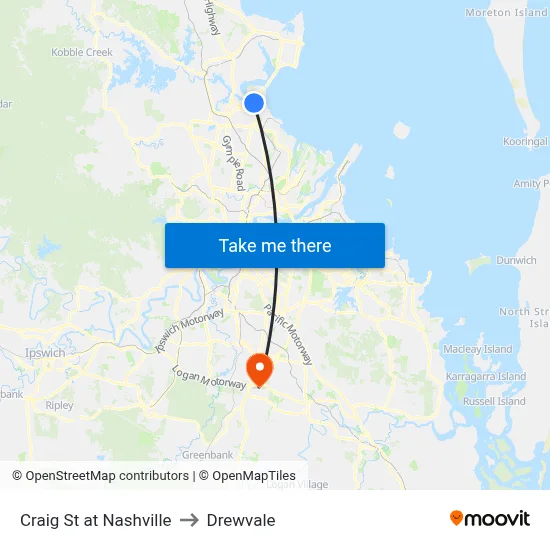 Craig St at Nashville to Drewvale map
