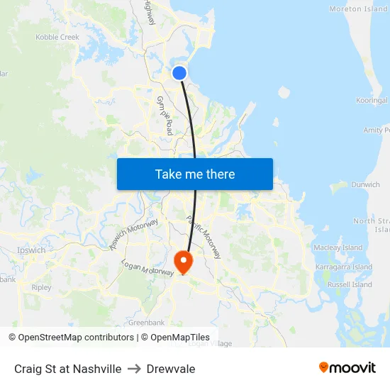 Craig St at Nashville to Drewvale map