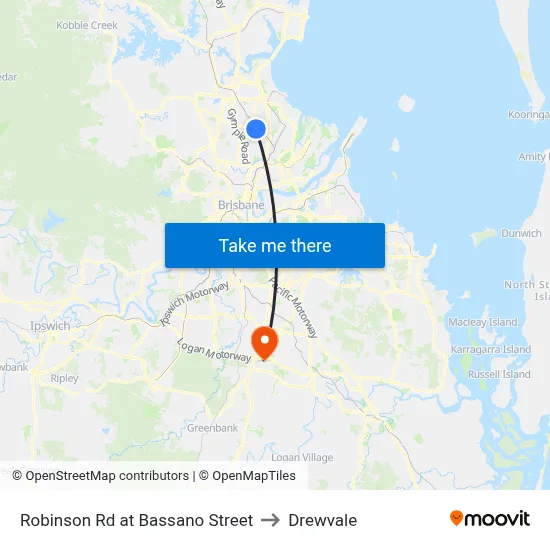 Robinson Rd at Bassano Street to Drewvale map