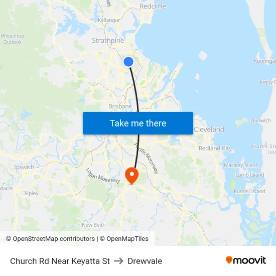 Church Rd Near Keyatta St to Drewvale map