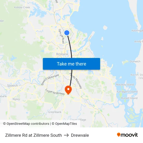Zillmere Rd at Zillmere South to Drewvale map