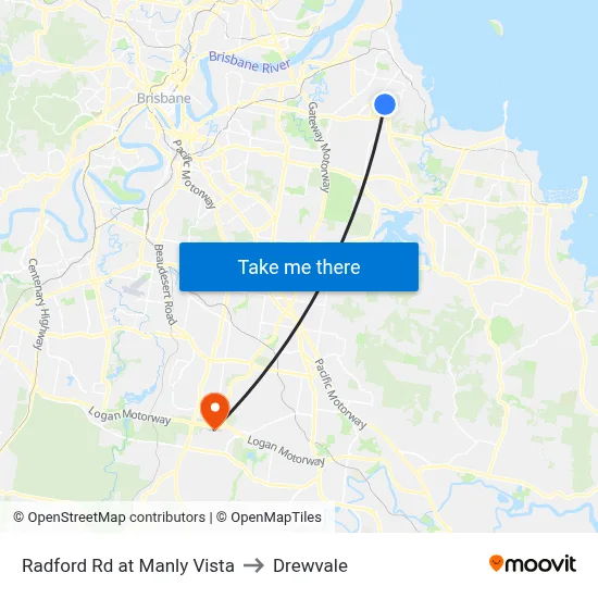 Radford Rd at Manly Vista to Drewvale map