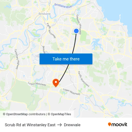 Scrub Rd at Winstanley East to Drewvale map