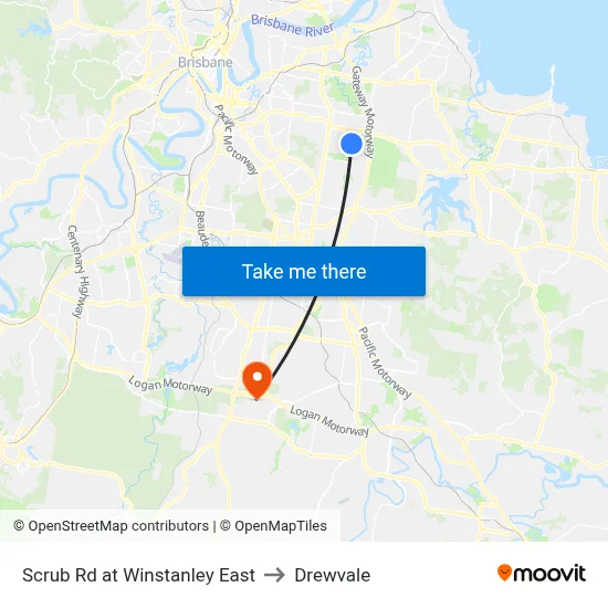 Scrub Rd at Winstanley East to Drewvale map