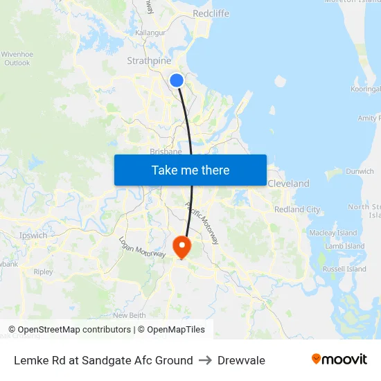 Lemke Rd at Sandgate Afc Ground to Drewvale map
