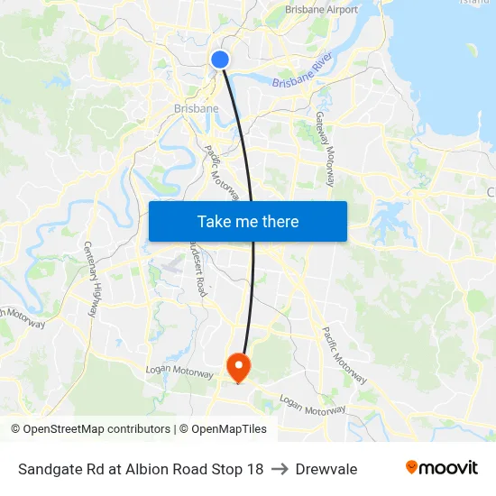 Sandgate Rd at Albion Road Stop 18 to Drewvale map