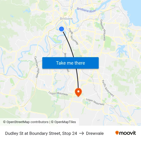 Dudley St at Boundary Street, Stop 24 to Drewvale map