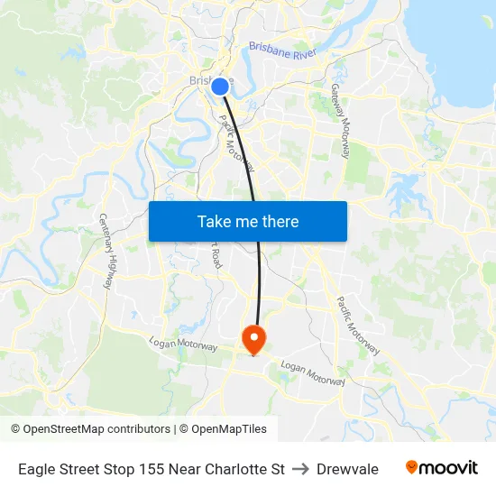 Eagle Street Stop 155 Near Charlotte St to Drewvale map