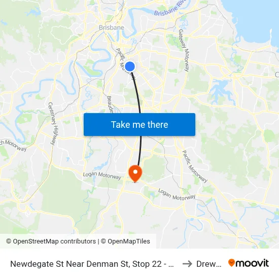 Newdegate St Near Denman St, Stop 22 - Temp Closure to Drewvale map