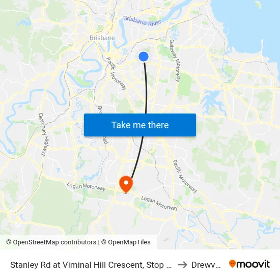 Stanley Rd at Viminal Hill Crescent, Stop 35a to Drewvale map