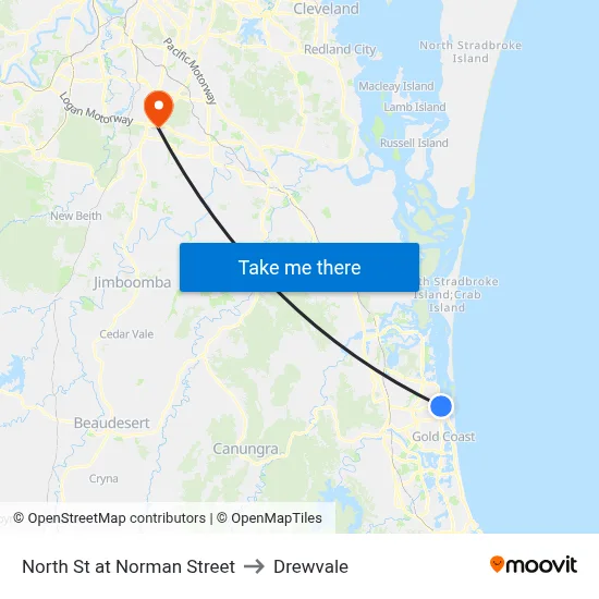 North St at Norman Street to Drewvale map