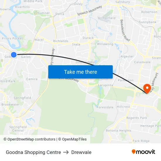 Goodna Shopping Centre to Drewvale map