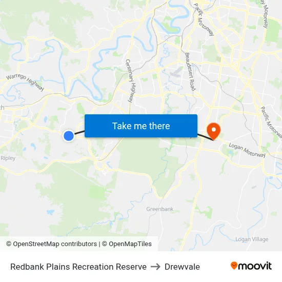 Redbank Plains Recreation Reserve to Drewvale map