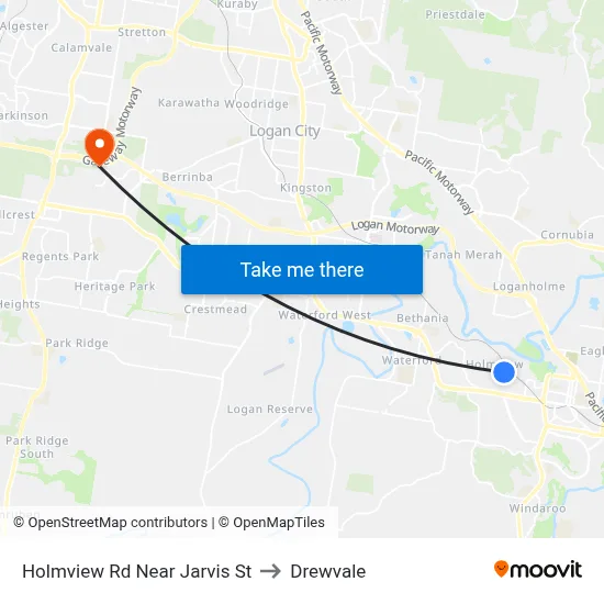 Holmview Rd Near Jarvis St to Drewvale map
