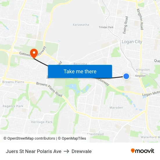 Juers St Near Polaris Ave to Drewvale map