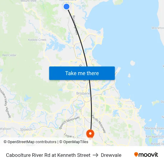 Caboolture River Rd at Kenneth Street to Drewvale map