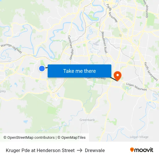 Kruger Pde at Henderson Street to Drewvale map