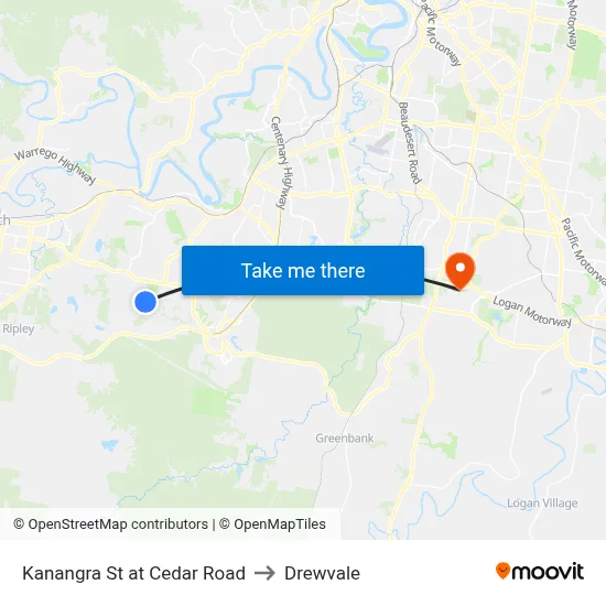 Kanangra St at Cedar Road to Drewvale map