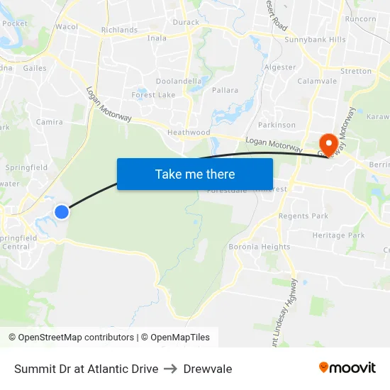 Summit Dr at Atlantic Drive to Drewvale map