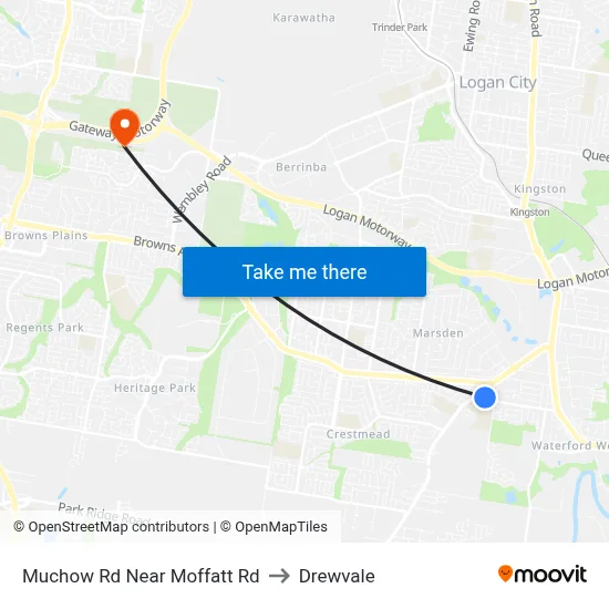 Muchow Rd Near Moffatt Rd to Drewvale map