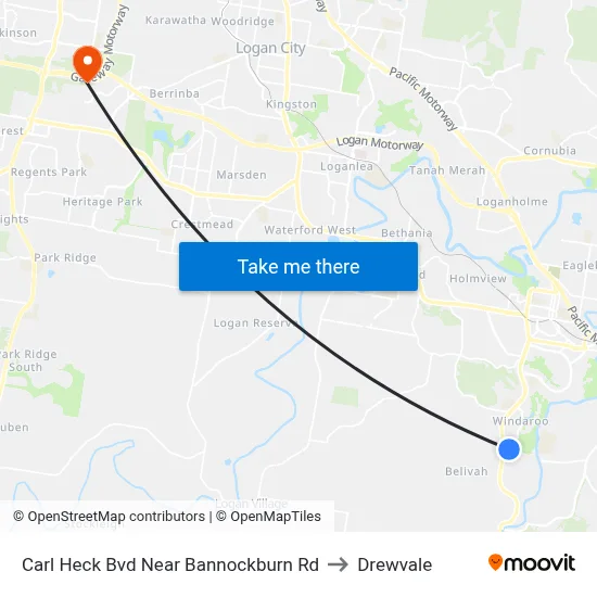 Carl Heck Bvd Near Bannockburn Rd to Drewvale map