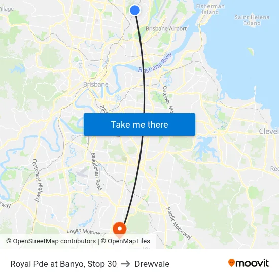 Royal Pde at Banyo, Stop 30 to Drewvale map