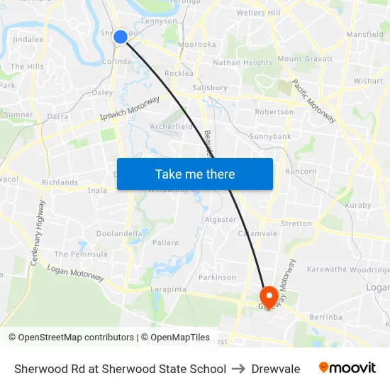 Sherwood Rd at Sherwood State School to Drewvale map