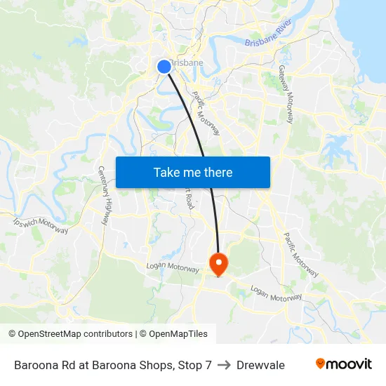 Baroona Rd at Baroona Shops, Stop 7 to Drewvale map