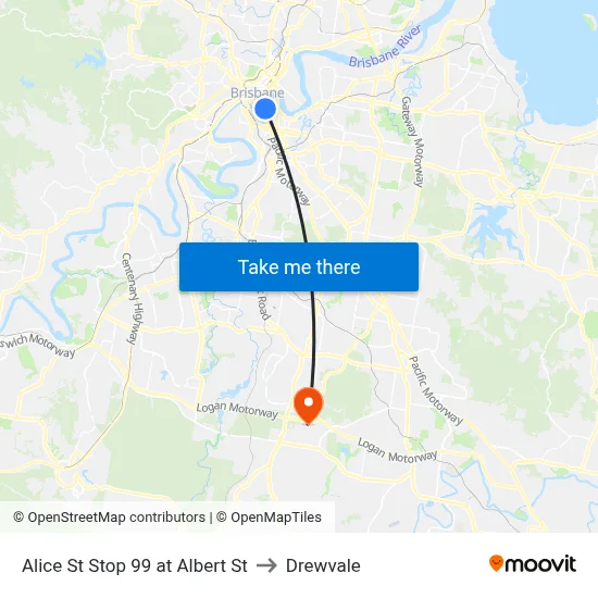 Alice St Stop 99 at Albert St to Drewvale map