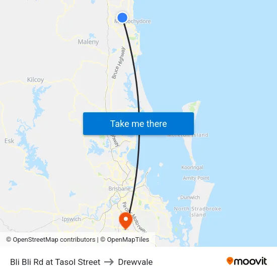 Bli Bli Rd at Tasol Street to Drewvale map