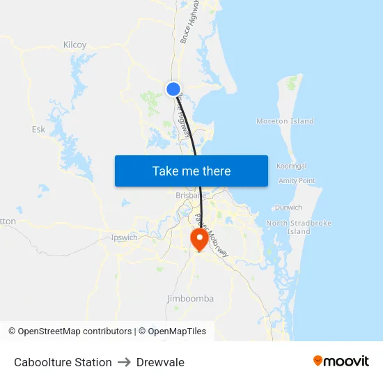 Caboolture Station to Drewvale map