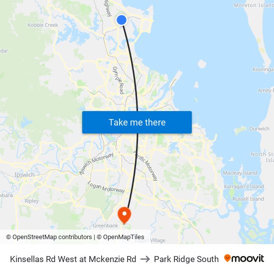 Kinsellas Rd West at Mckenzie Rd to Park Ridge South map