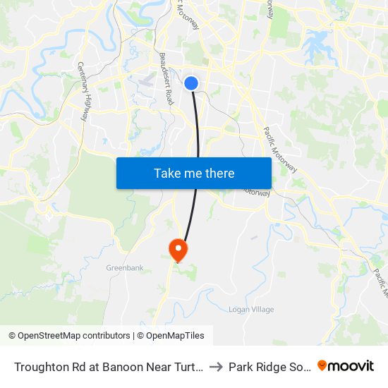 Troughton Rd at Banoon Near Turton St to Park Ridge South map