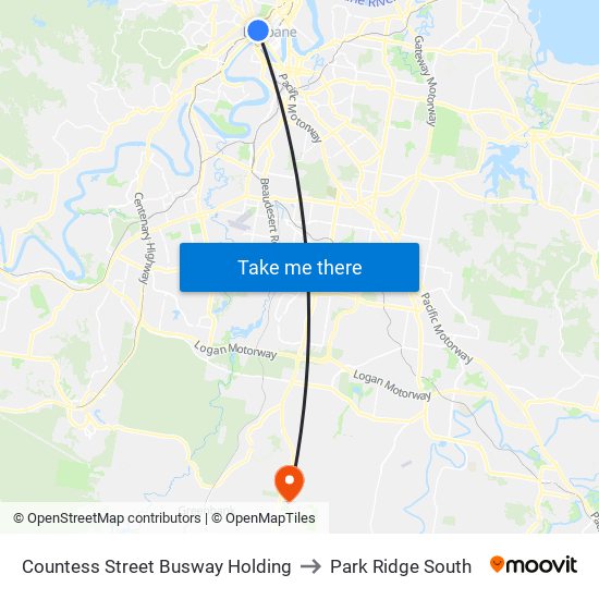 Countess Street Busway Holding to Park Ridge South map