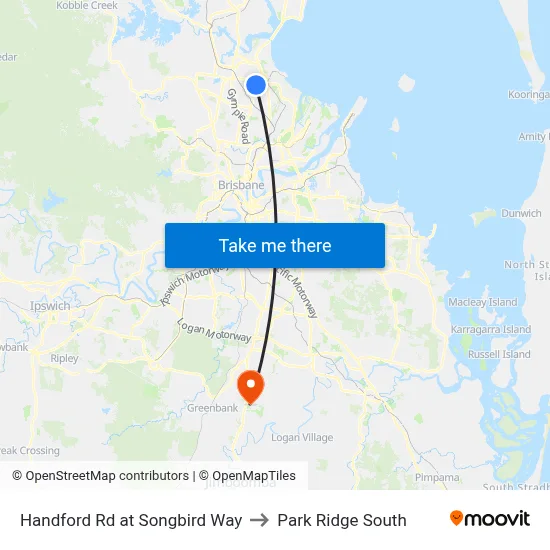 Handford Rd at Songbird Way to Park Ridge South map
