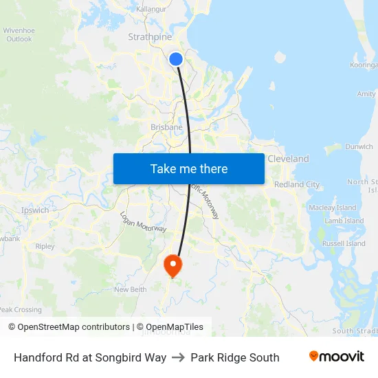Handford Rd at Songbird Way to Park Ridge South map