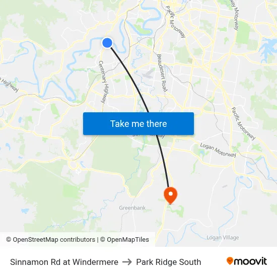 Sinnamon Rd at Windermere to Park Ridge South map