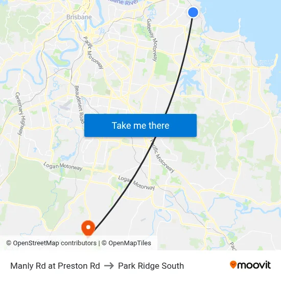 Manly Rd at Preston Rd to Park Ridge South map