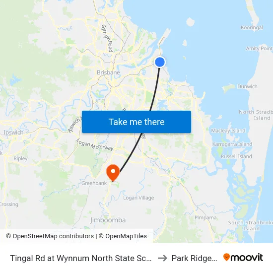 Tingal Rd at Wynnum North State School, Stop 10/5 to Park Ridge South map