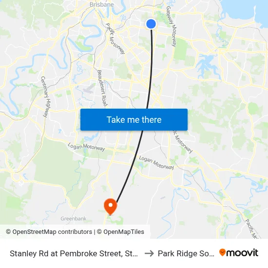 Stanley Rd at Pembroke Street, Stop 42 to Park Ridge South map